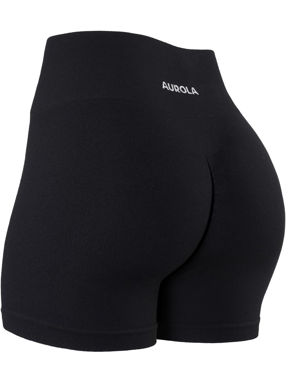 High-Waist Black Seamless Bike Shorts